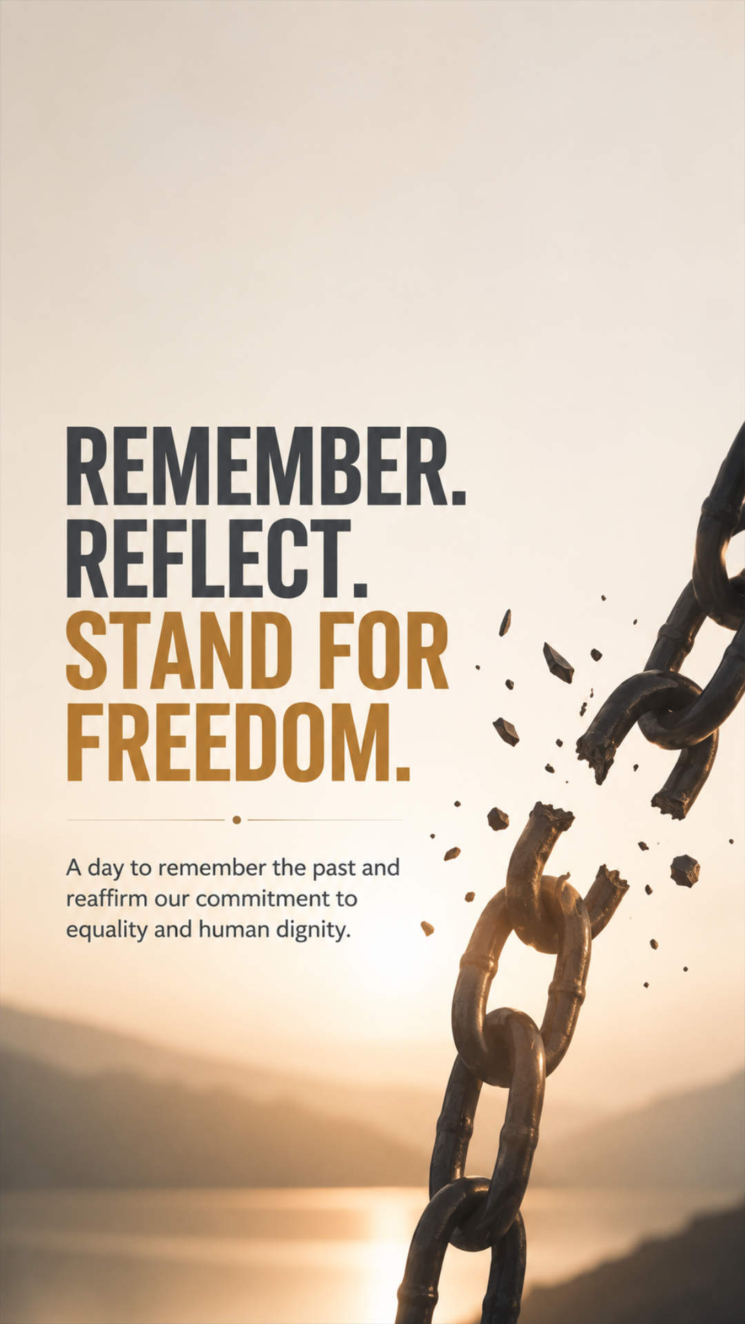 International Day for the Remembrance of the Slave Trade and Its Abolition - International Day for the Remembrance of the Slave Trade and Its Abolition Invitation Template by Reel Invite