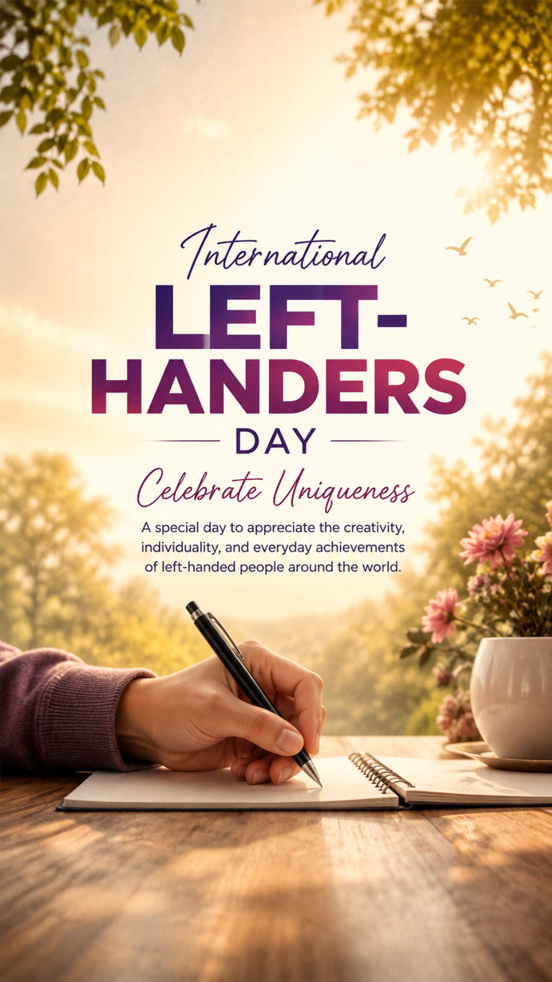 International Left-Handers Day - International Left-Handers Day Invitation Template by Reel Invite