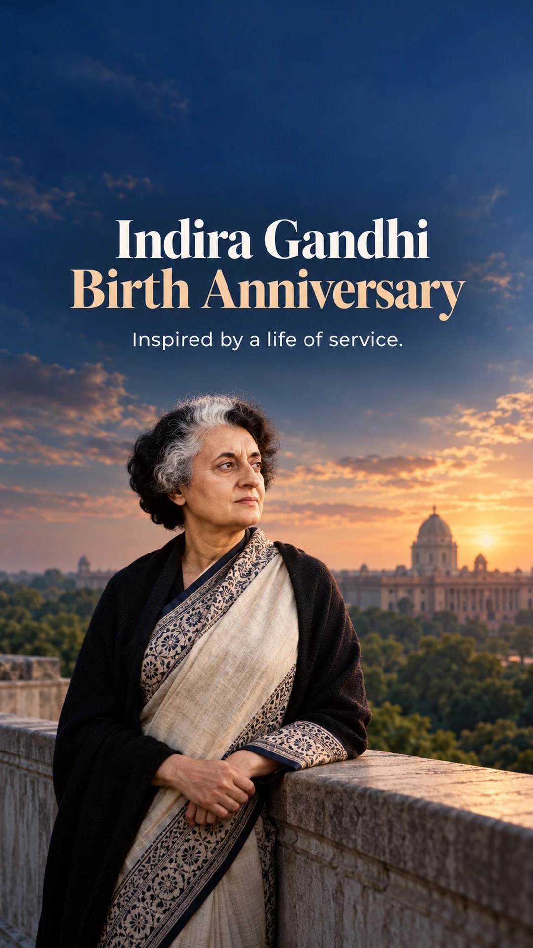 Indira Gandhi Birth Anniversary - Indira Gandhi Birth Anniversary Invitation Template by Reel Invite