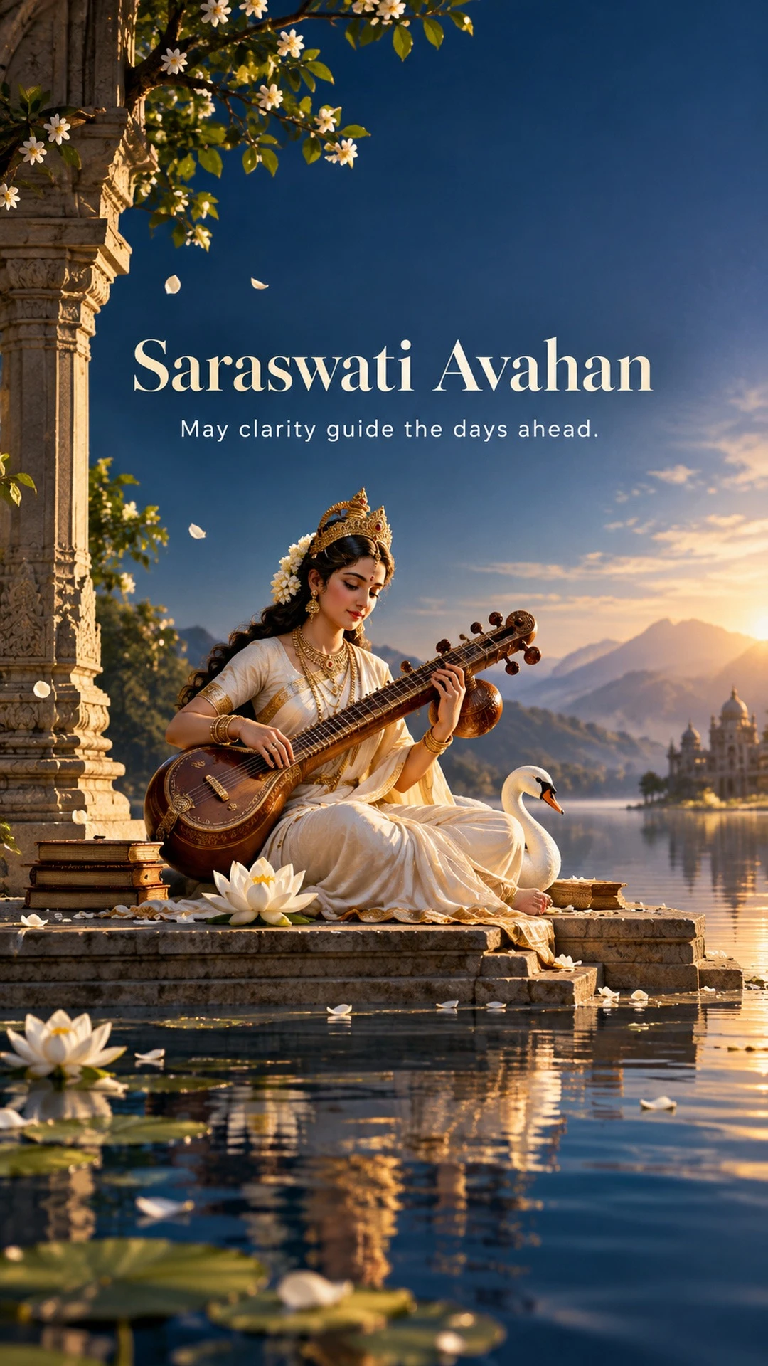 Saraswati Avahan - Saraswati Avahan Invitation Template by Reel Invite