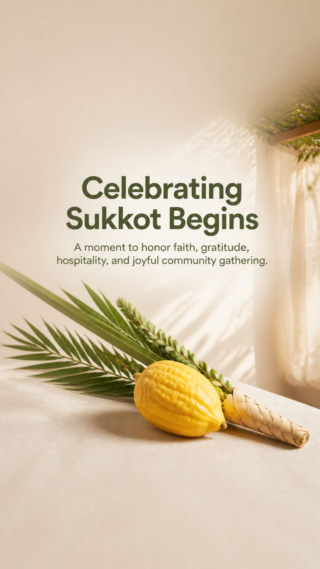 Sukkot Begins