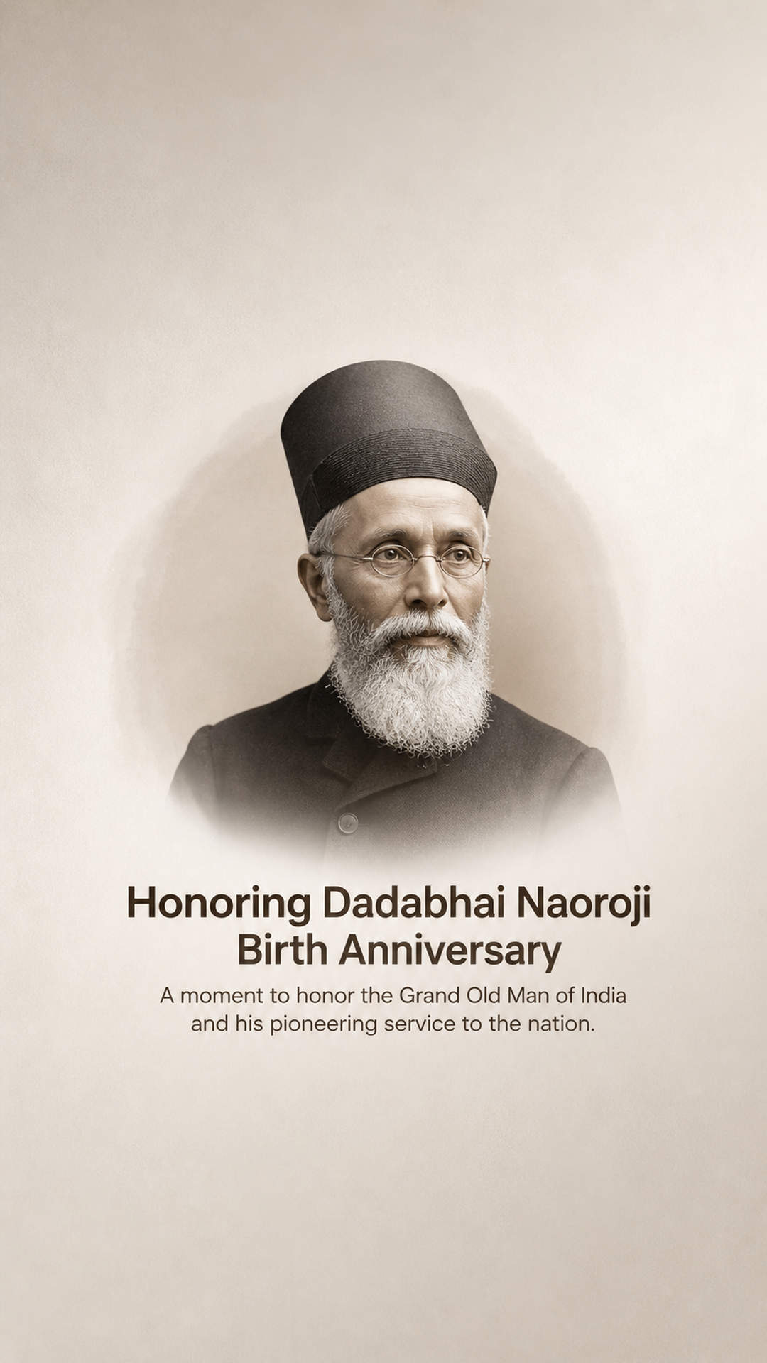 Dadabhai Naoroji Birth Anniversary - Dadabhai Naoroji Birth Anniversary Invitation Template by Reel Invite