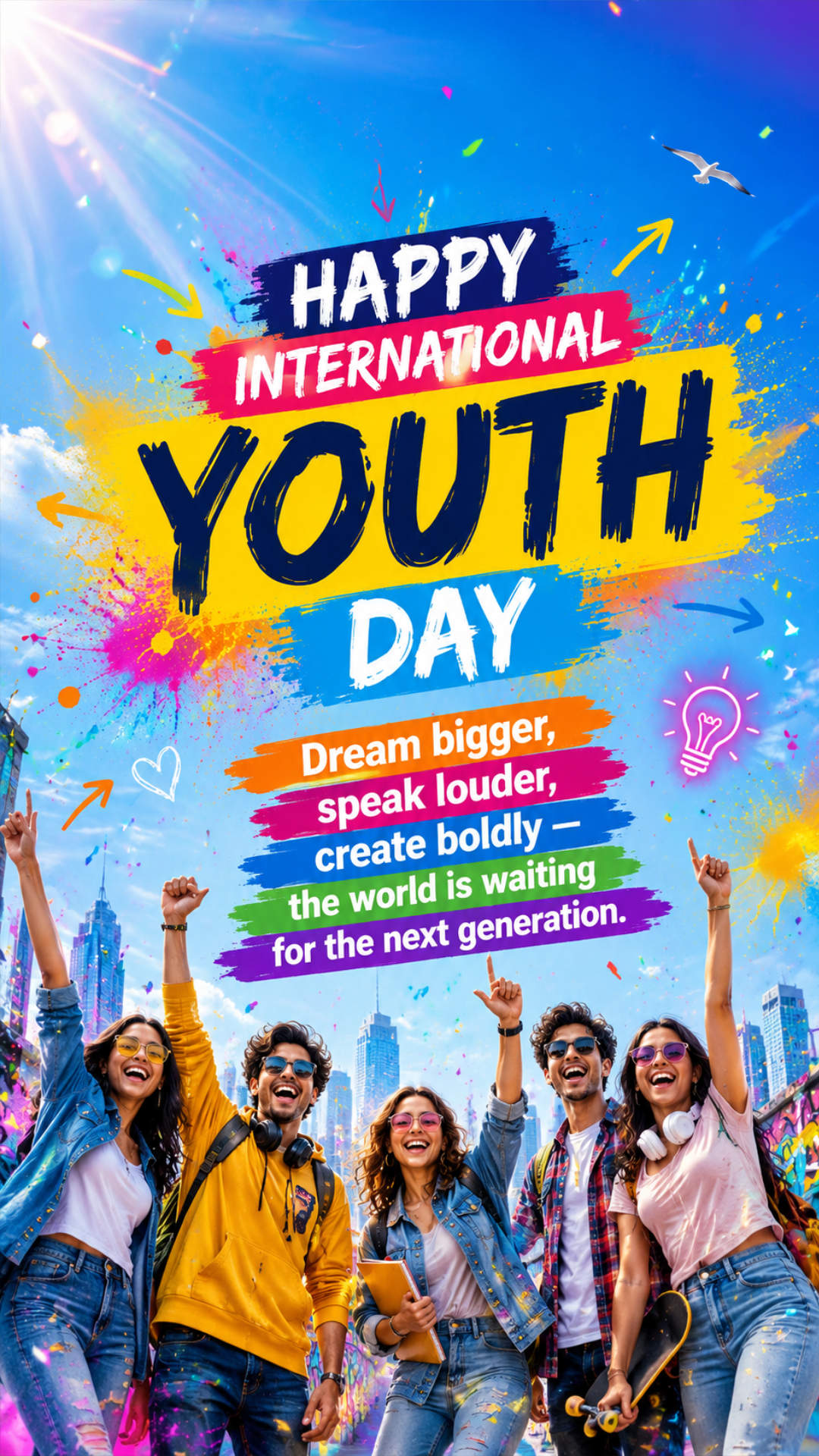 International Youth Day - International Youth Day Invitation Template by Reel Invite