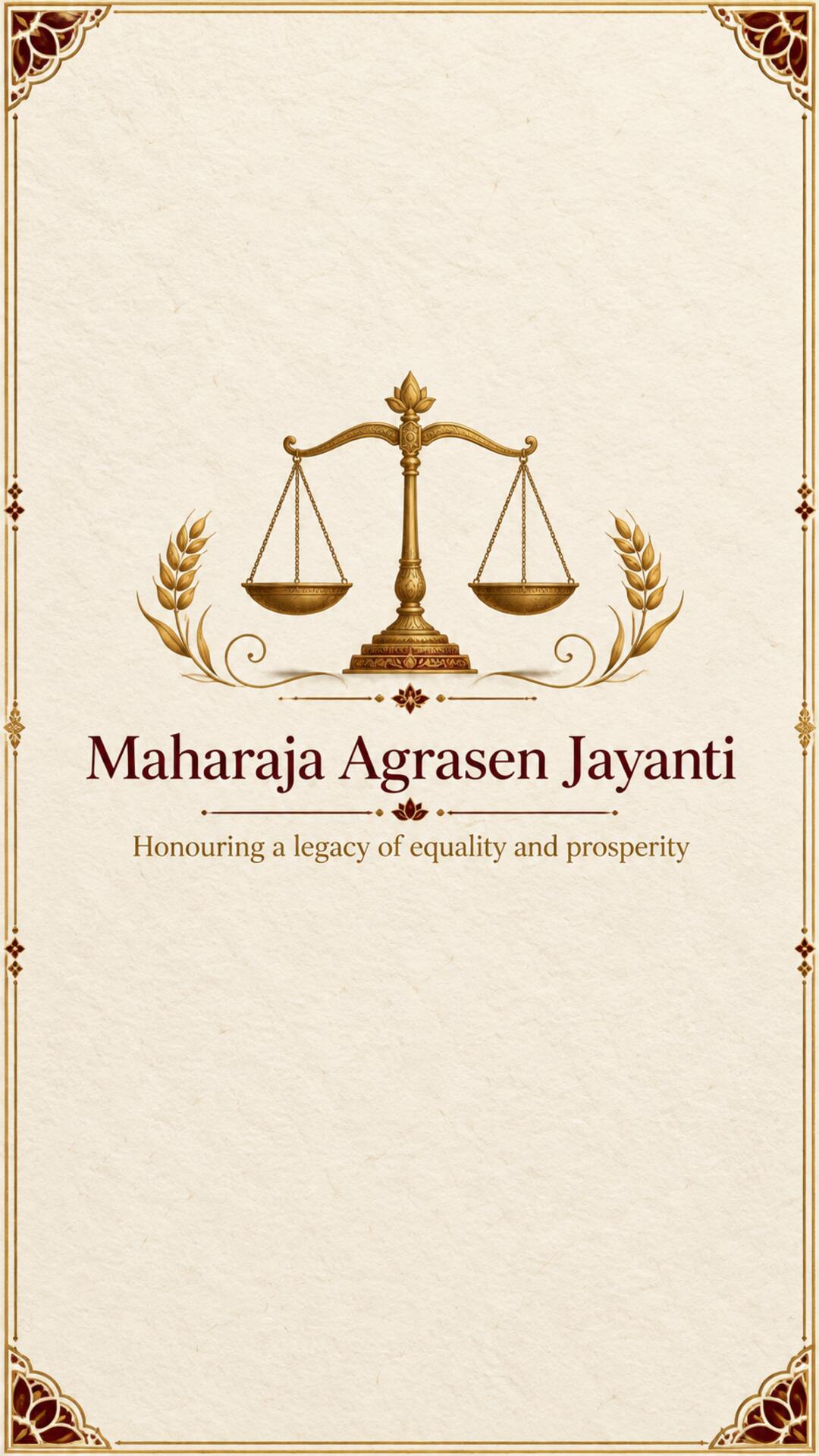Maharaja Agrasen Jayanti - Maharaja Agrasen Jayanti Invitation Template by Reel Invite