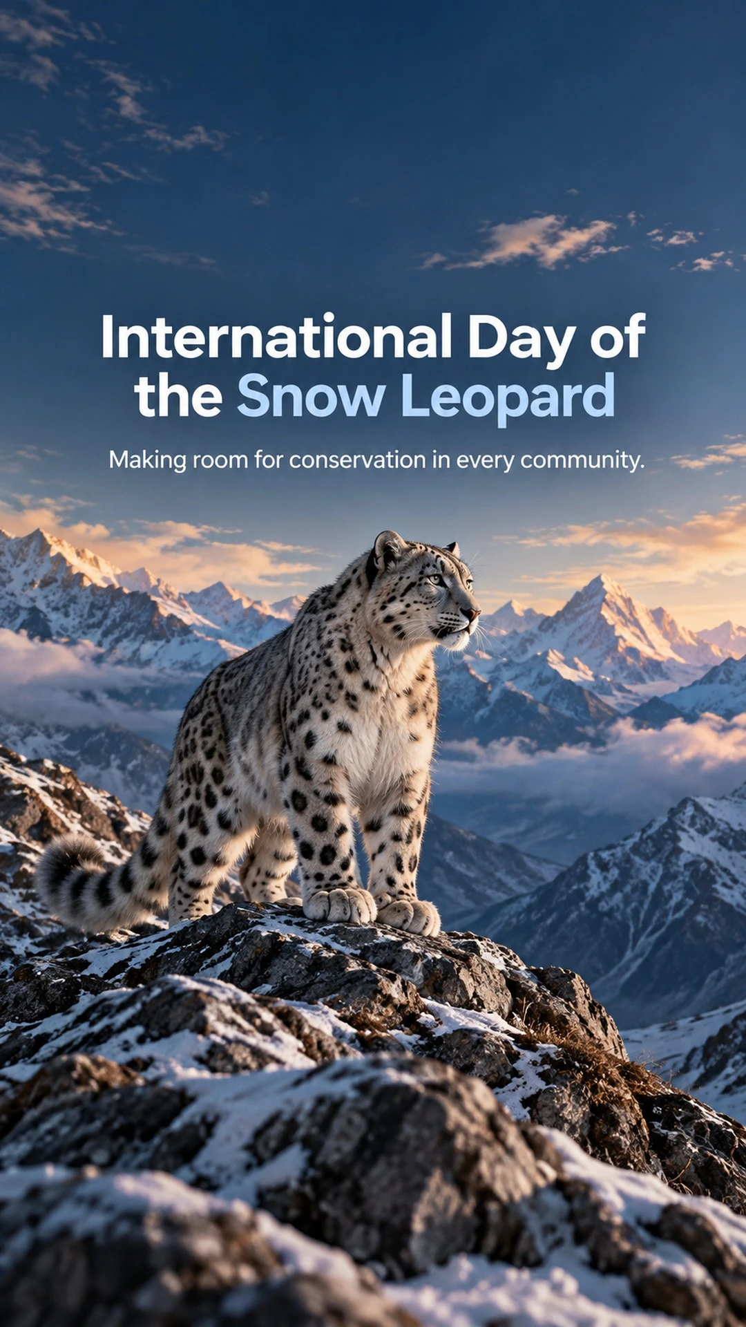 International Day of the Snow Leopard - International Day of the Snow Leopard Invitation Template by Reel Invite