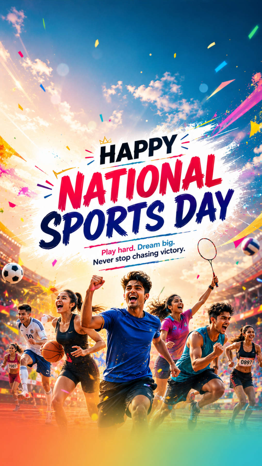 National Sports Day - National Sports Day Invitation Template by Reel Invite