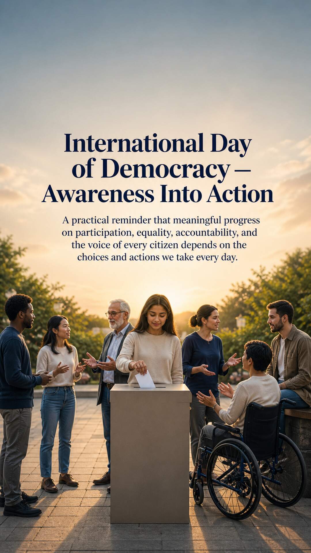 International Day of Democracy - International Day of Democracy Invitation Template by Reel Invite