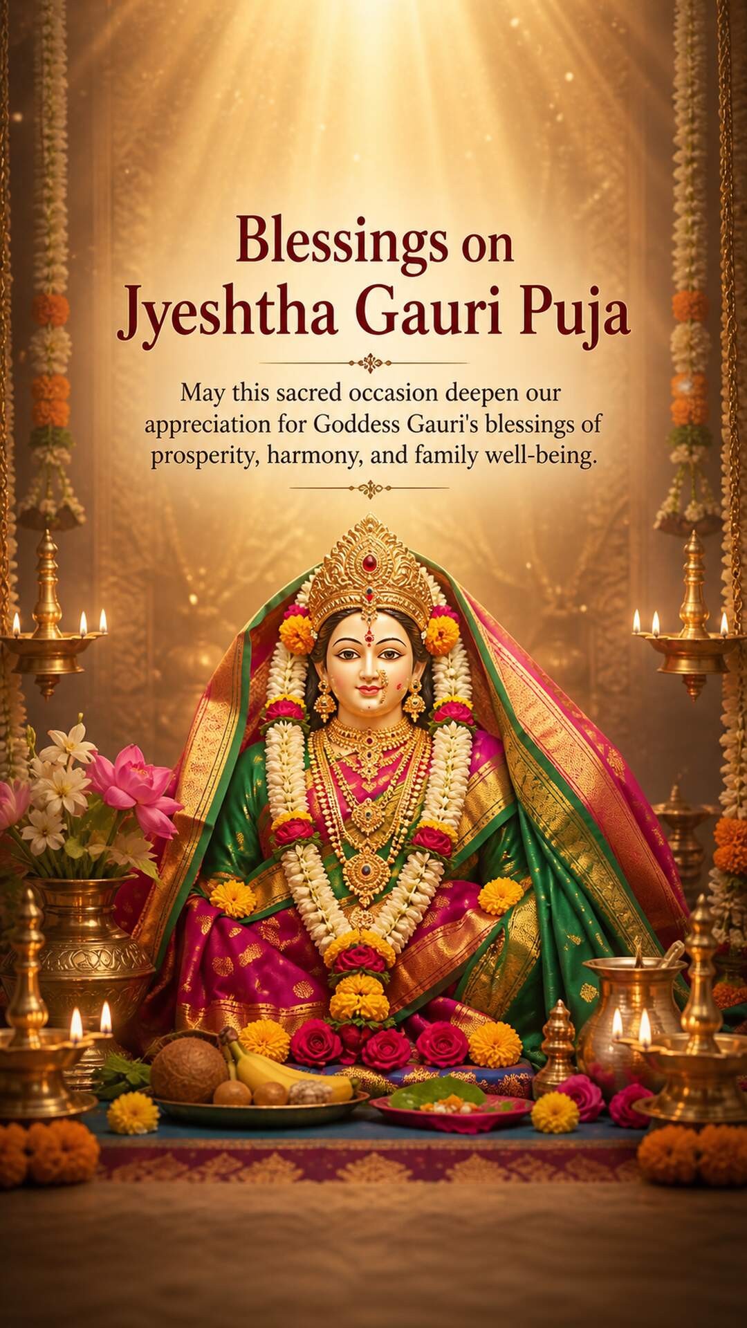 Jyeshtha Gauri Puja - Jyeshtha Gauri Puja Invitation Template by Reel Invite