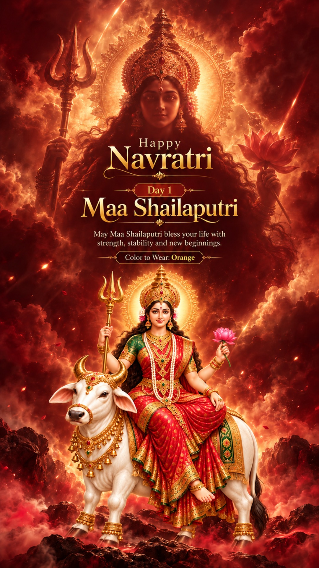 Navratri Day 1 (Shailputri Puja)