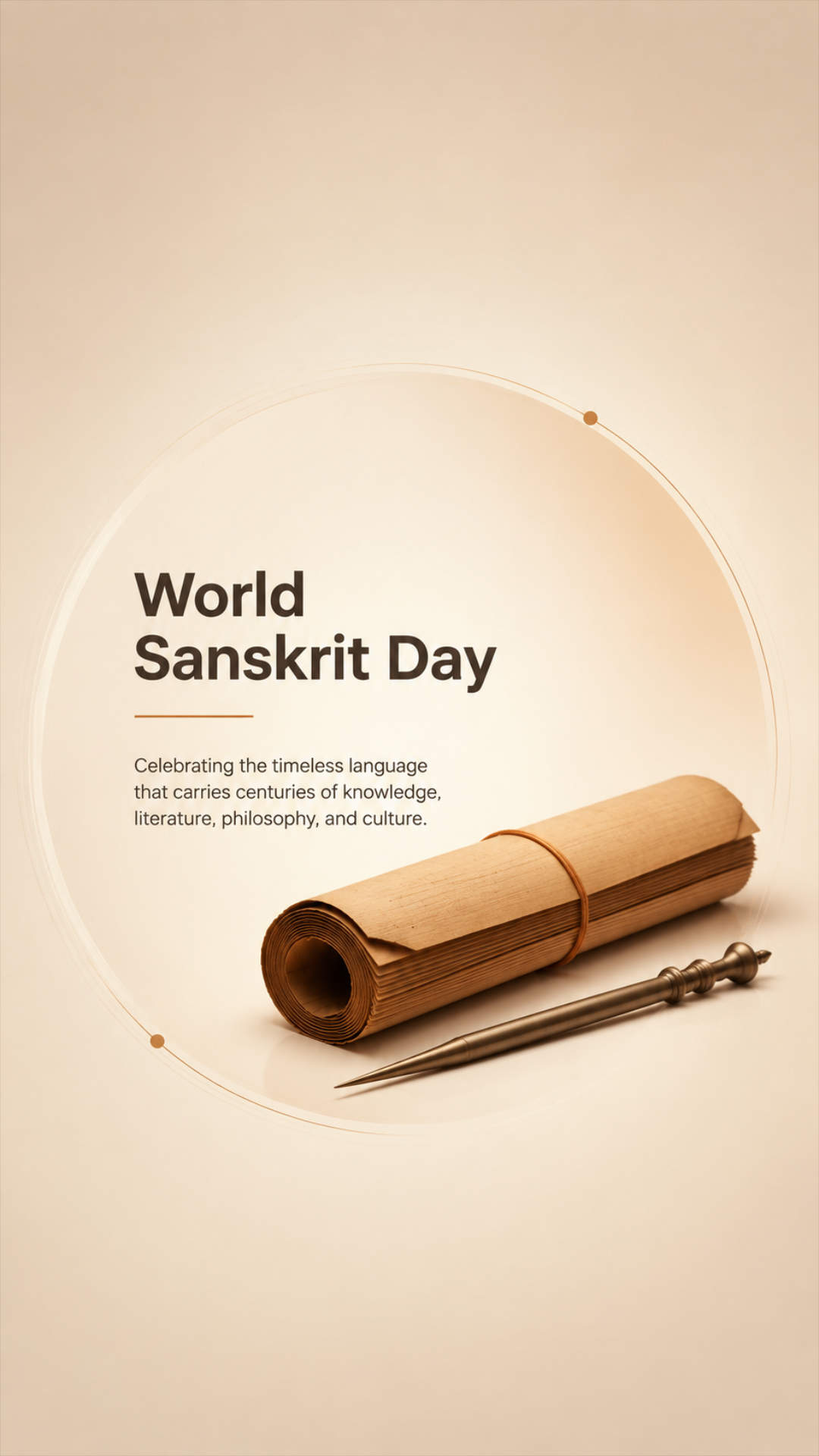 World Sanskrit Day - World Sanskrit Day Invitation Template by Reel Invite