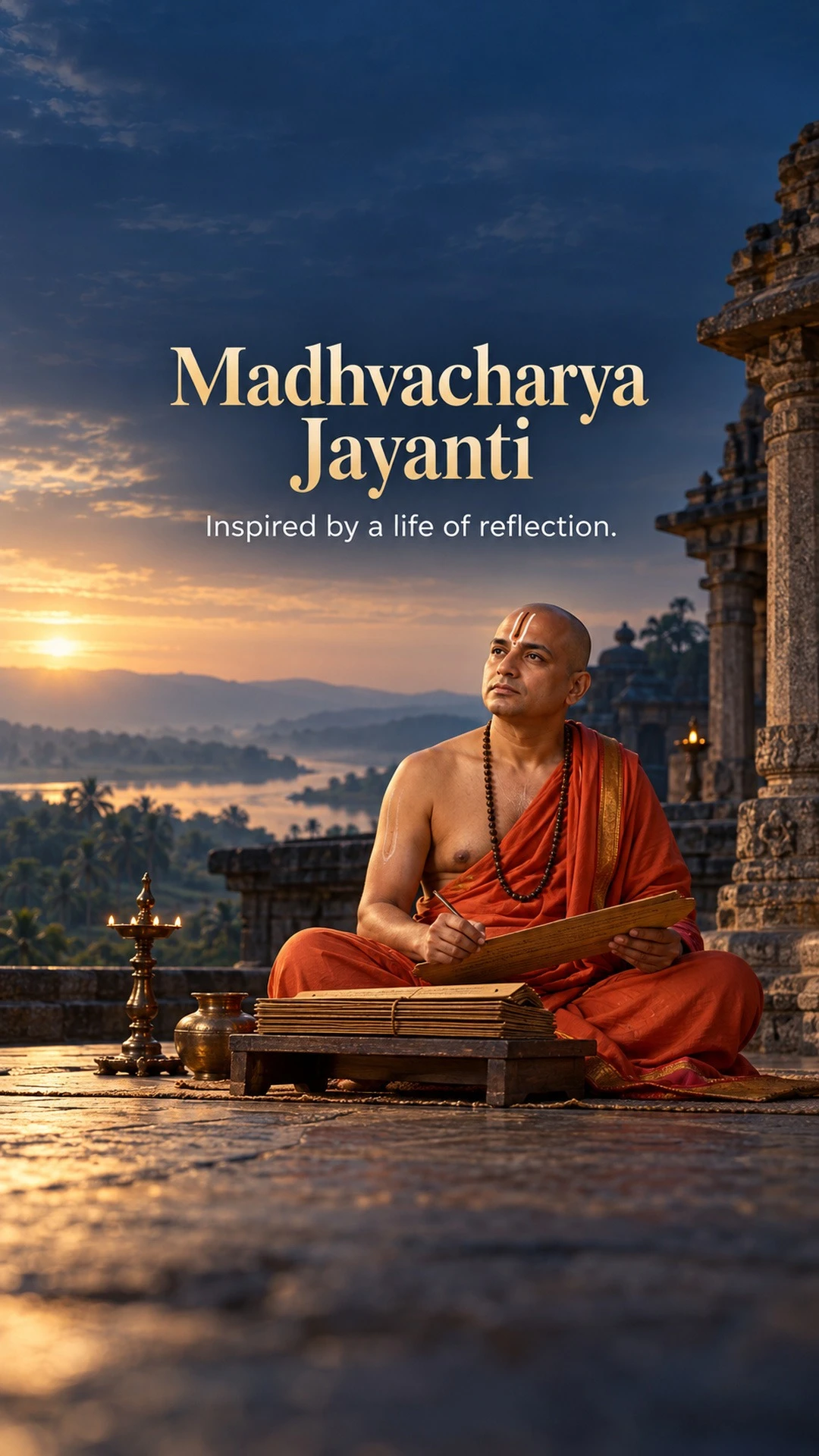 Madhvacharya Jayanti - Madhvacharya Jayanti Invitation Template by Reel Invite