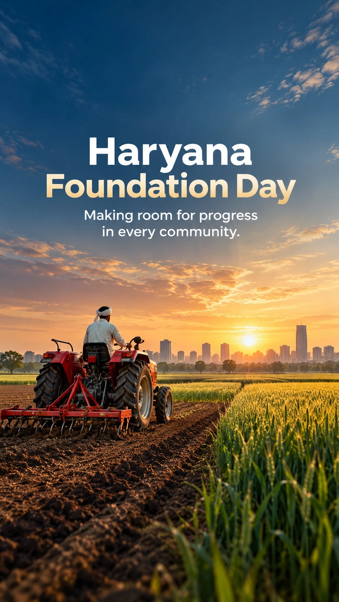 Haryana Foundation Day - Haryana Foundation Day Invitation Template by Reel Invite