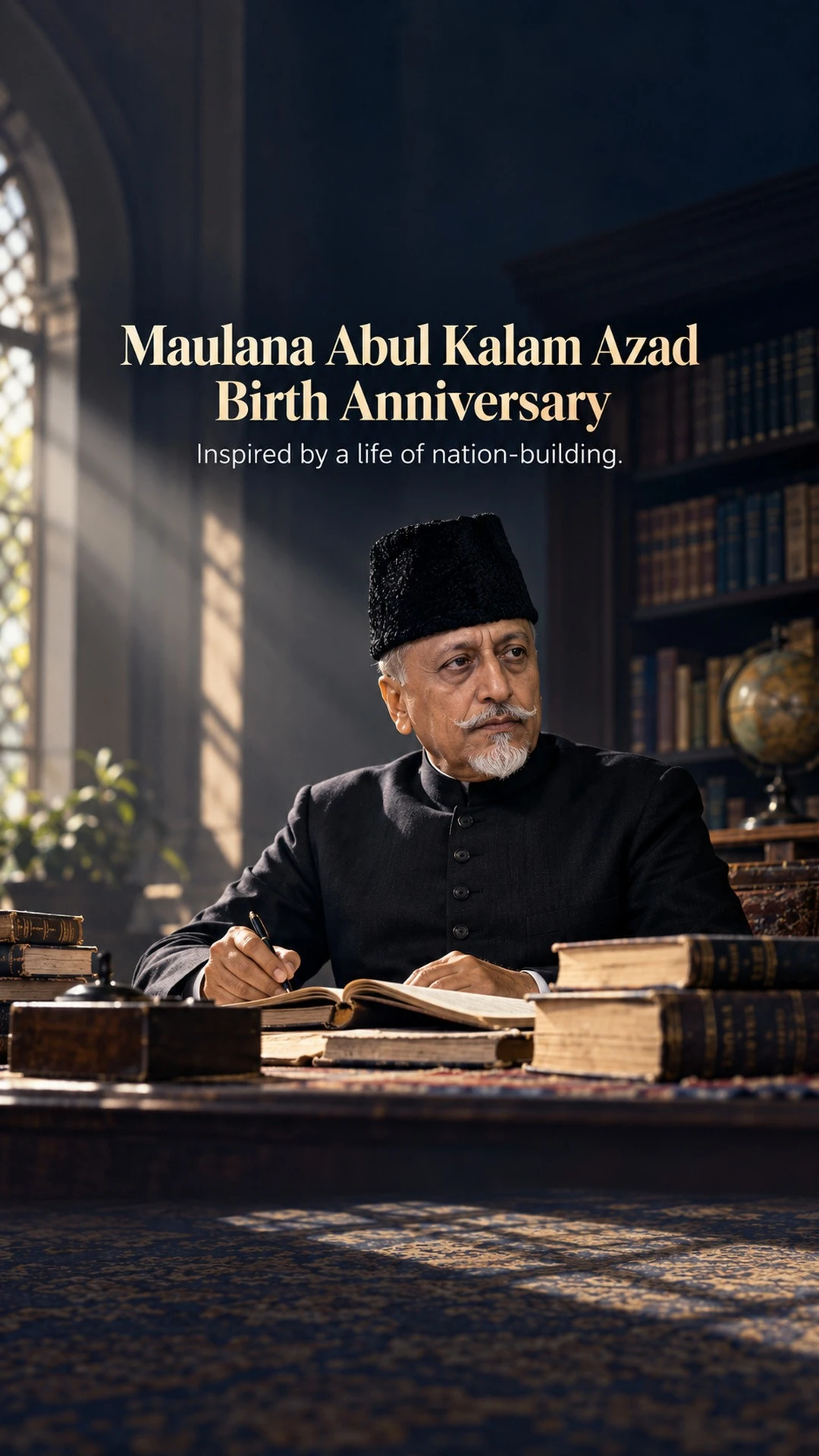 Maulana Abul Kalam Azad Birth Anniversary - Maulana Abul Kalam Azad Birth Anniversary Invitation Template by Reel Invite