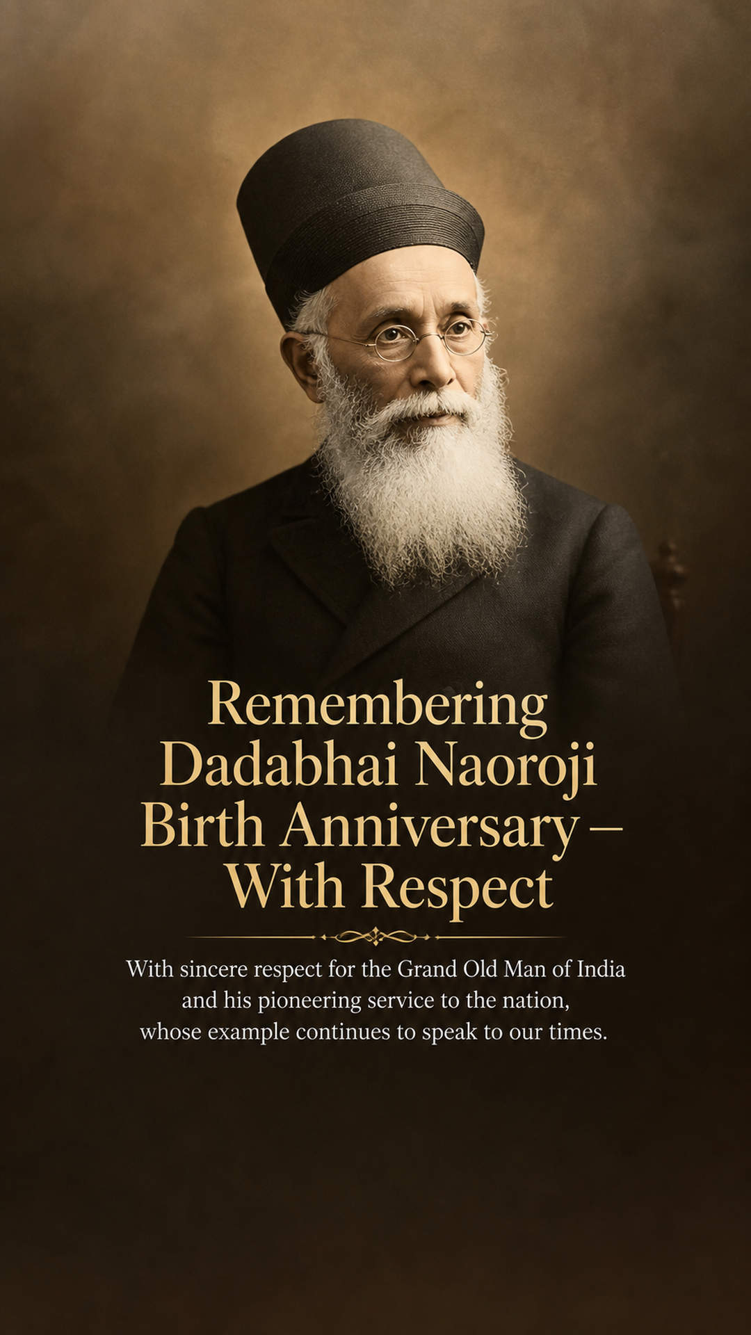 Dadabhai Naoroji Birth Anniversary - Dadabhai Naoroji Birth Anniversary Invitation Template by Reel Invite