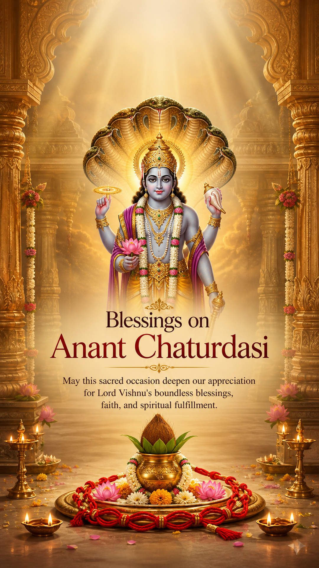 Anant Chaturdasi - Anant Chaturdasi Invitation Template by Reel Invite