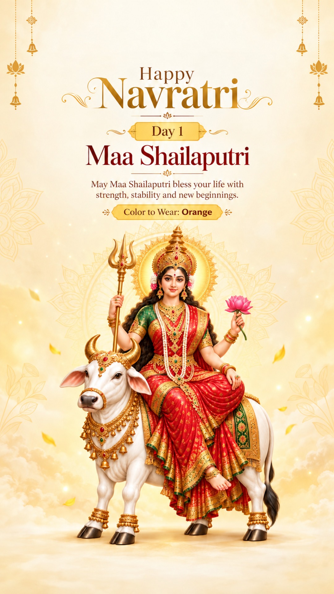 Navratri Day 1 (Shailputri Puja)