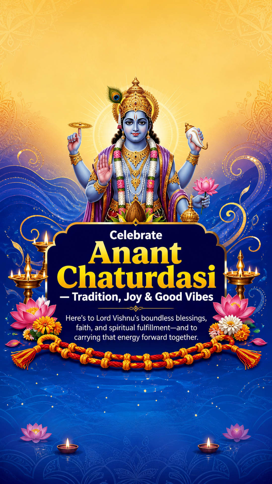 Anant Chaturdasi - Anant Chaturdasi Invitation Template by Reel Invite