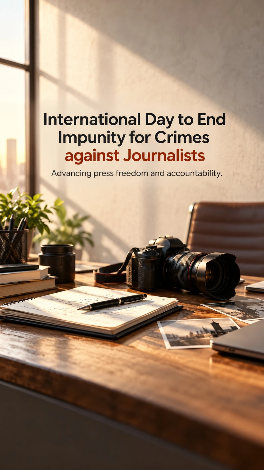 International Day to End Impunity for Crimes against Journalists - International Day to End Impunity for Crimes against Journalists Invitation Template by Reel Invite