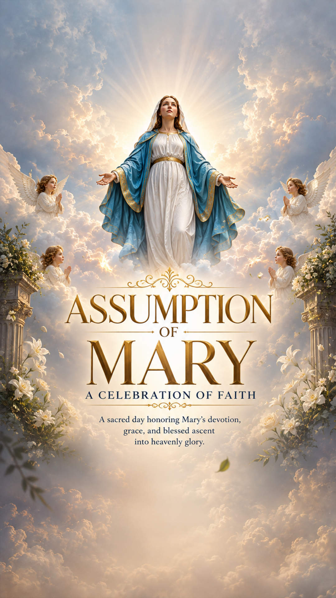 Assumption of Mary - Assumption of Mary Invitation Template by Reel Invite