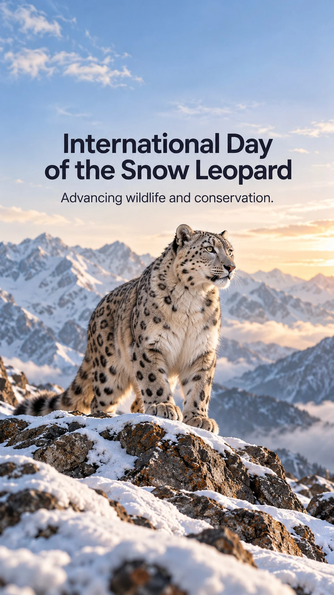 International Day of the Snow Leopard - International Day of the Snow Leopard Invitation Template by Reel Invite