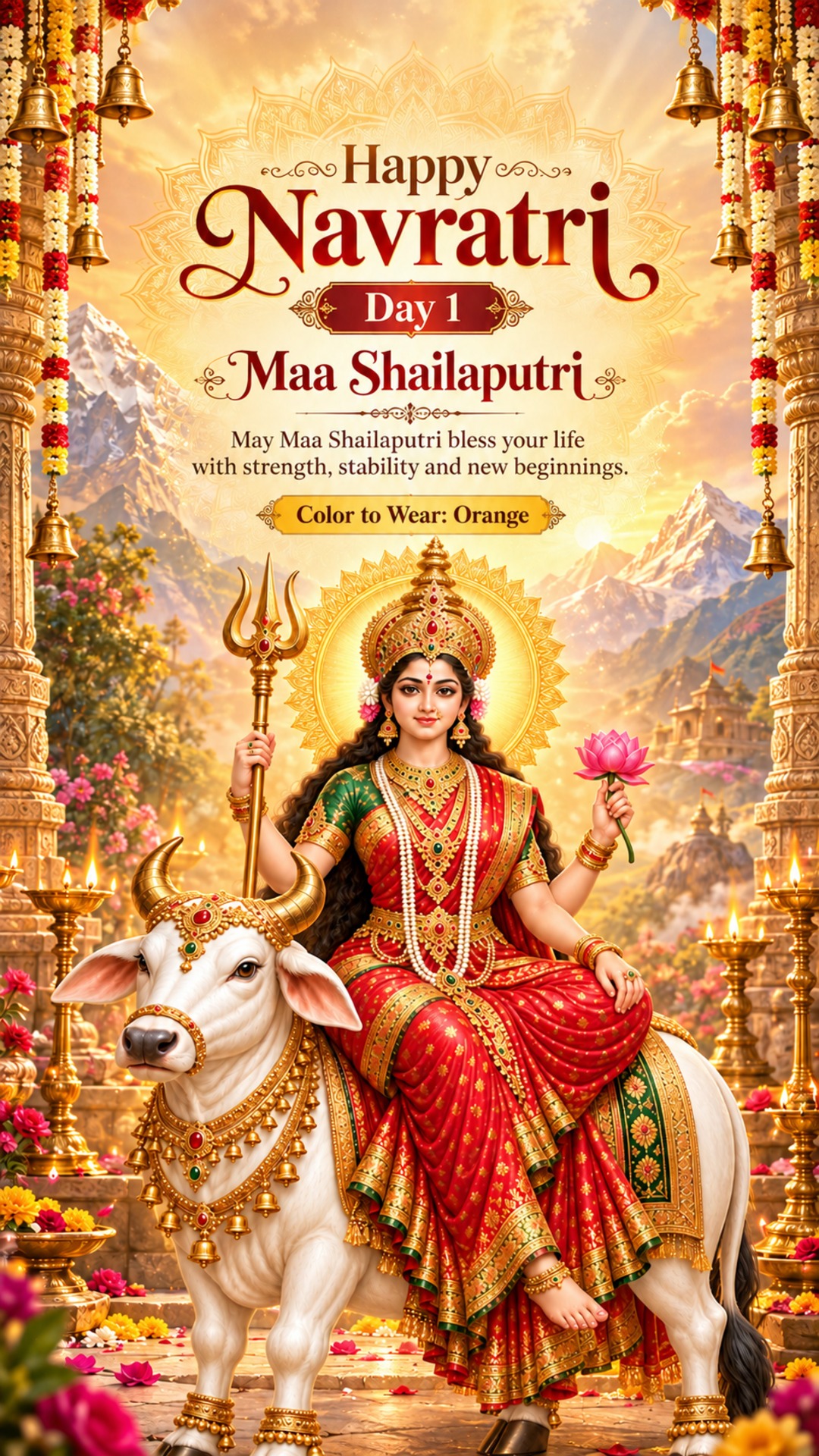 Navratri Day 1 (Shailputri Puja)