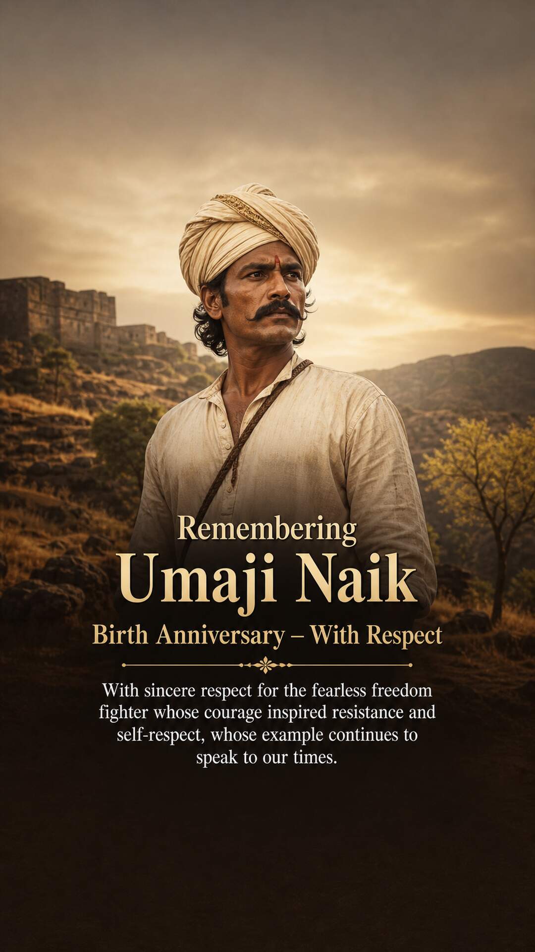 Umaji Naik Birth Anniversary - Umaji Naik Birth Anniversary Invitation Template by Reel Invite
