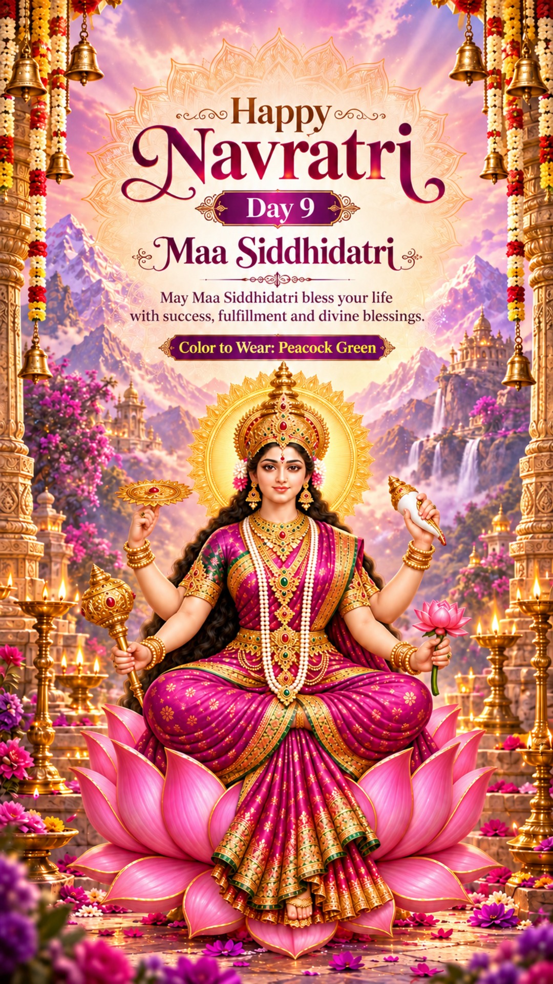 Navratri Day 9 (Siddhidatri Puja)