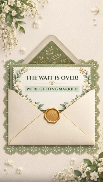 Elegant Floral Envelope Wedding Invitation Invitation by ReelInvite