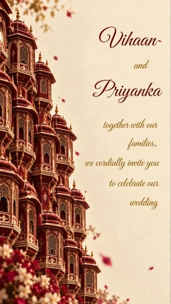 Royal Heritage Wedding Invitation Invitation by ReelInvite